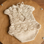 Newborn Crochet Romper and Bonnet for Girl, Newborn Knitted Outfit Girl, Newborn Girl Outfit, Newborn Girl Bonnet,Newborn Photography props