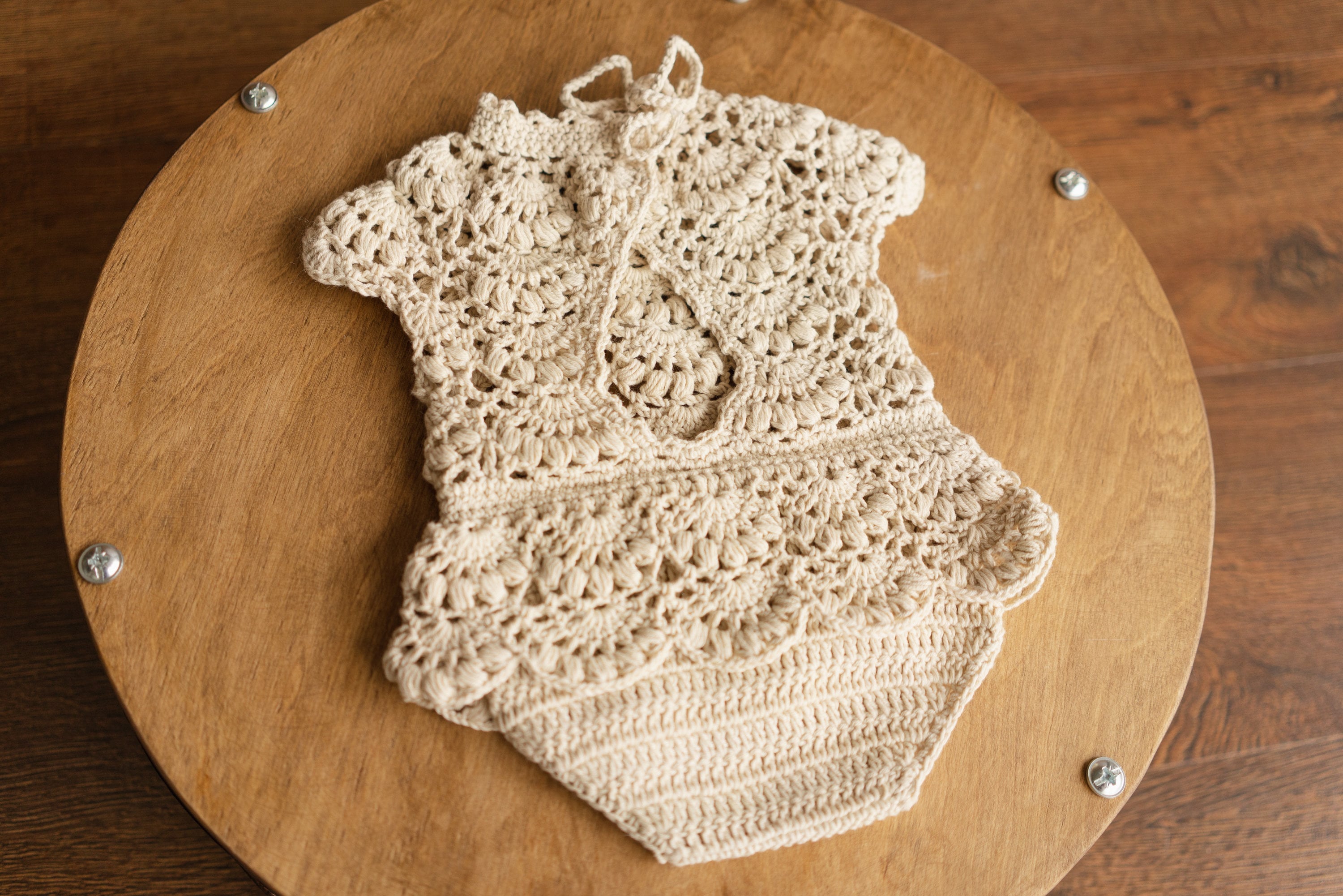 Newborn Crochet Romper and Bonnet for Girl, Newborn Knitted Outfit Girl, Newborn Girl Outfit, Newborn Girl Bonnet,Newborn Photography props