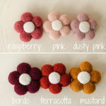 Newborn Felted Flower Photo Toy, Needle Felted Mini Flowers, Newborn Felted Props for Girl, Newborn Photography Props, Felt Flower Decor