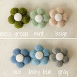 Newborn Felted Flower Photo Toy, Needle Felted Mini Flowers, Newborn Felted Props for Girl, Newborn Photography Props, Felt Flower Decor