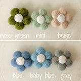 Newborn Felted Flower Photo Toy, Needle Felted Mini Flowers, Newborn Felted Props for Girl, Newborn Photography Props, Felt Flower Decor