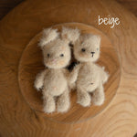 Newborn Knitted Teddy Bear and Bunny Photography Props, Baby Bear Crochet Toy, Newborn Photography Prop, Newborn Knitted Toy Bunny and Bear