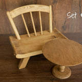 Newborn Wooden Chair and 'ONE' Letters Set, Cake Smash Props,Photography Props for Cake Smash and First Birthday Photos,Newborn Wooden Chair