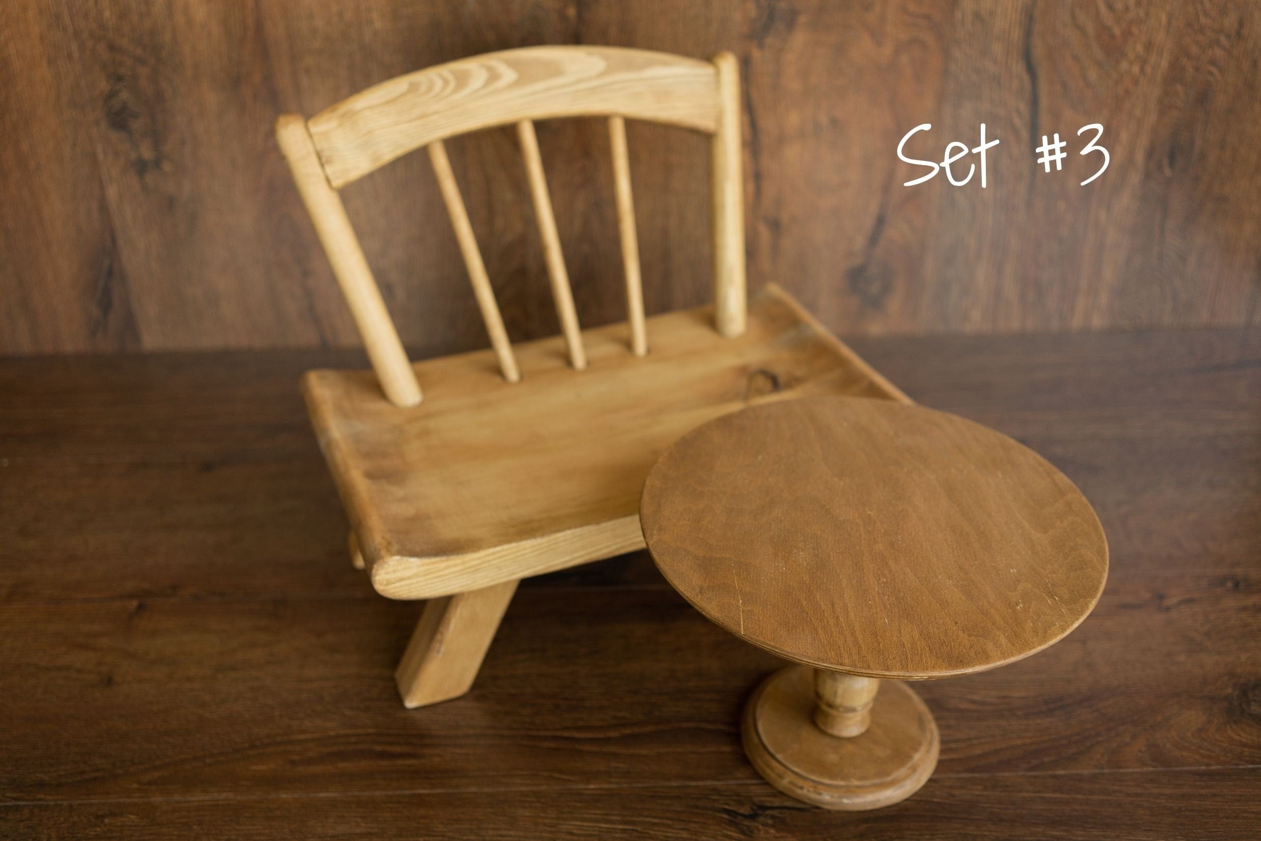 Newborn Wooden Chair and 'ONE' Letters Set, Cake Smash Props,Photography Props for Cake Smash and First Birthday Photos,Newborn Wooden Chair