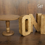 Newborn Wooden Chair and 'ONE' Letters Set, Cake Smash Props,Photography Props for Cake Smash and First Birthday Photos,Newborn Wooden Chair