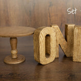 Newborn Wooden Chair and 'ONE' Letters Set, Cake Smash Props,Photography Props for Cake Smash and First Birthday Photos,Newborn Wooden Chair