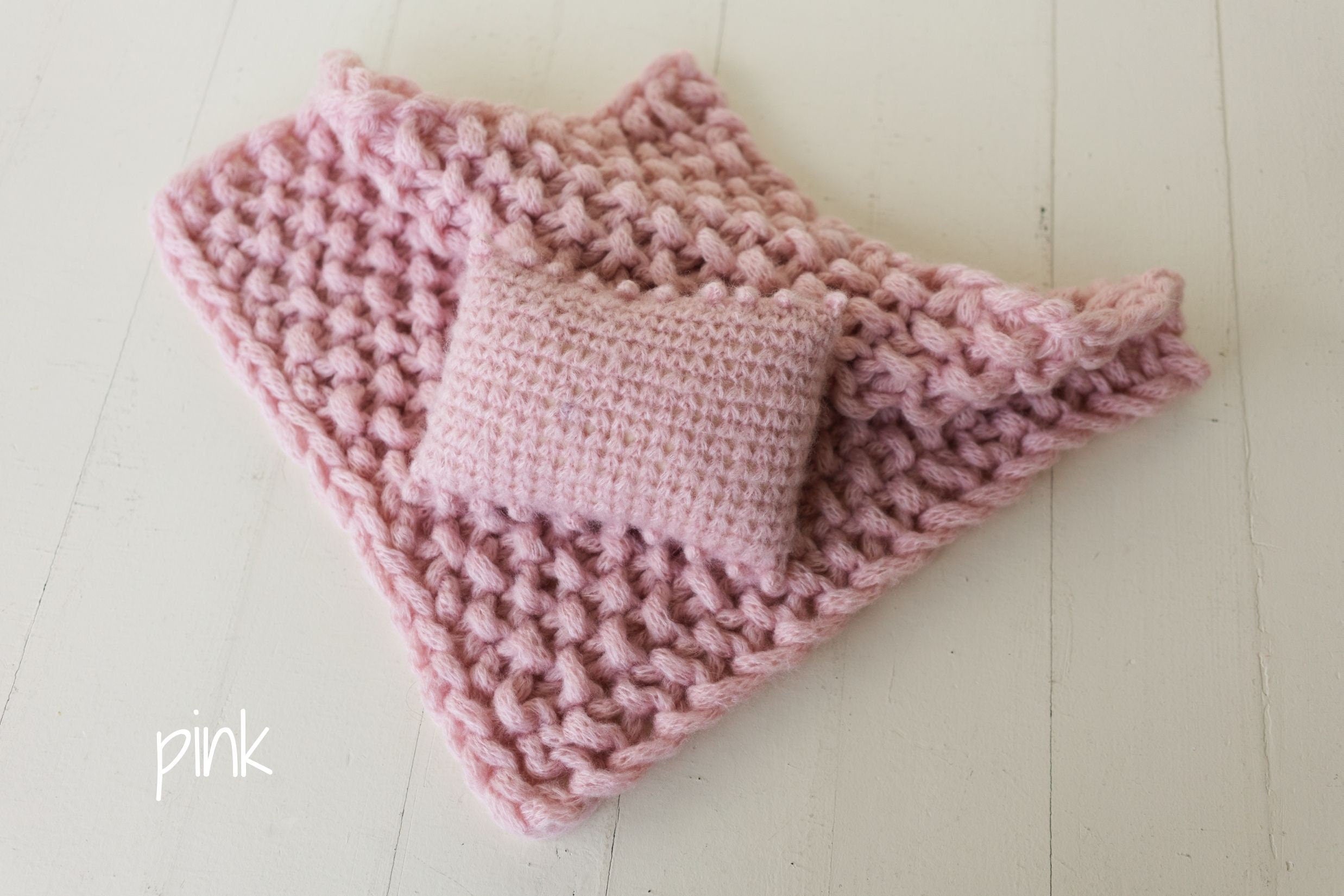 Newborn Knitted Blanket, Newborn Knit Blanket Set,Newborn knit cover,Newborn photography props,Newborn pillow,Newborn props for photography