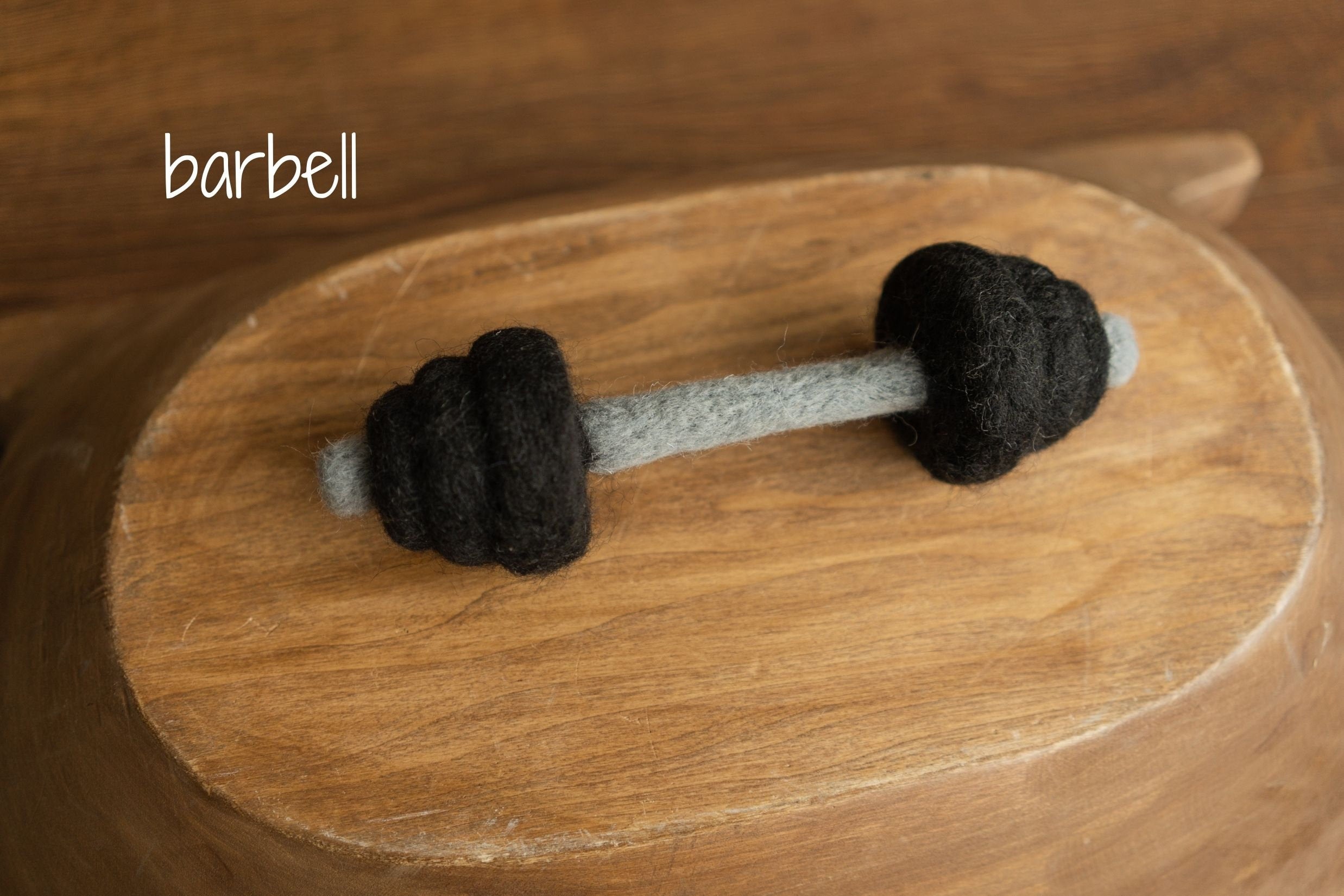 Felt Newborn Sports Props: Baby Dumbbell, Kettlebell and Barbell Toys for Newborn Photo Props