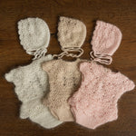 Newborn Knitted Girl Romper, Newborn Girl Bonnet, Newborn Romper Girl, Newborn Girl Outfit,Newborn Photography Props,Newborn Photo Props Set