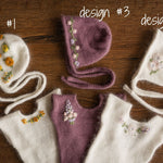 Newborn Knitted Romper for Girl with Bonnet & Wrap,Newborn Romper Girl,Newborn Girl Outfit,Newborn Photography Props,Newborn Photo Props Set