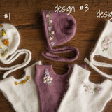 Newborn Knitted Romper for Girl with Bonnet & Wrap,Newborn Romper Girl,Newborn Girl Outfit,Newborn Photography Props,Newborn Photo Props Set