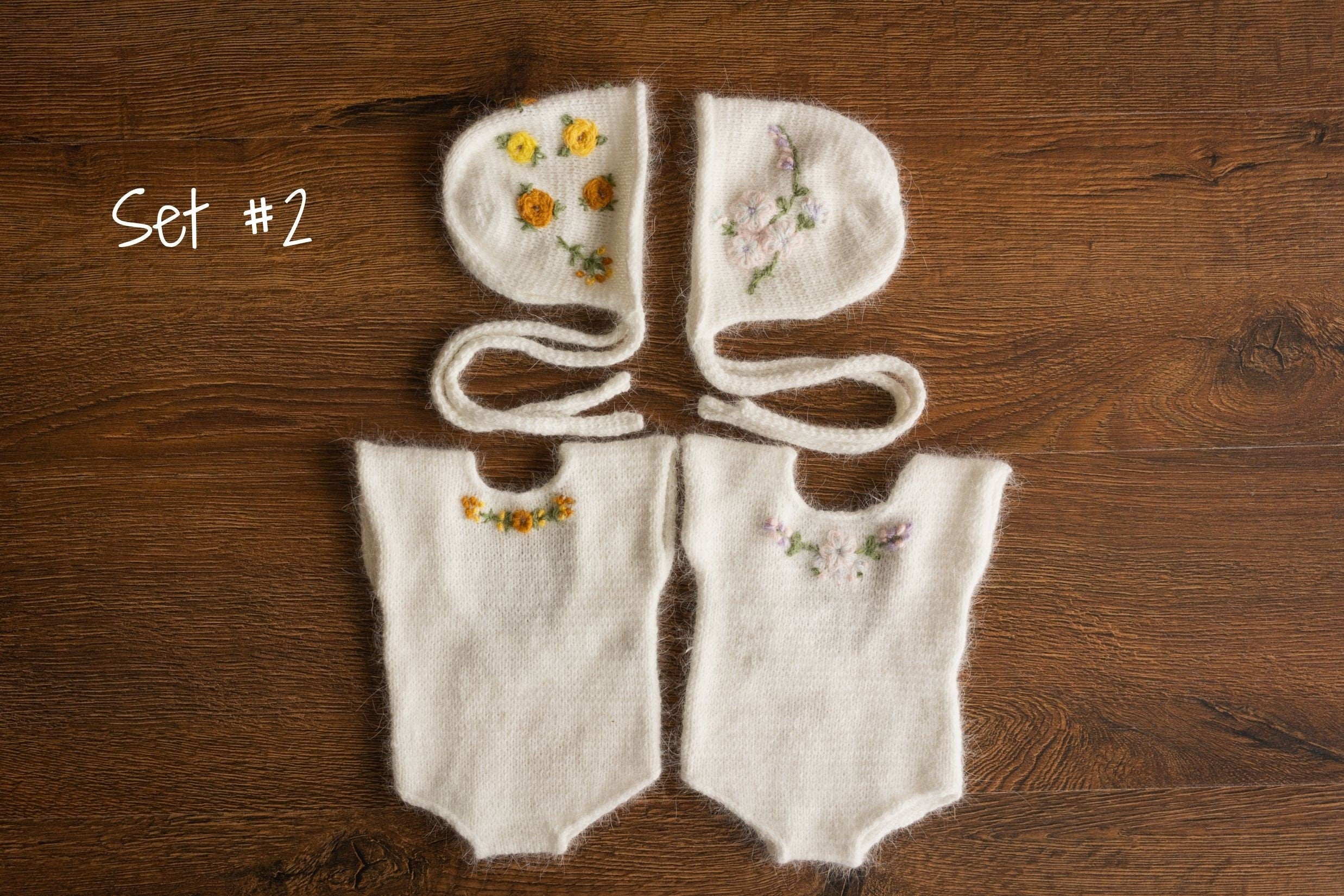 Newborn Knitted Romper for Girl with Bonnet & Wrap,Newborn Romper Girl,Newborn Girl Outfit,Newborn Photography Props,Newborn Photo Props Set