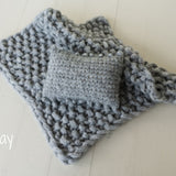 Newborn Knitted Blanket, Newborn Knit Blanket Set,Newborn knit cover,Newborn photography props,Newborn pillow,Newborn props for photography