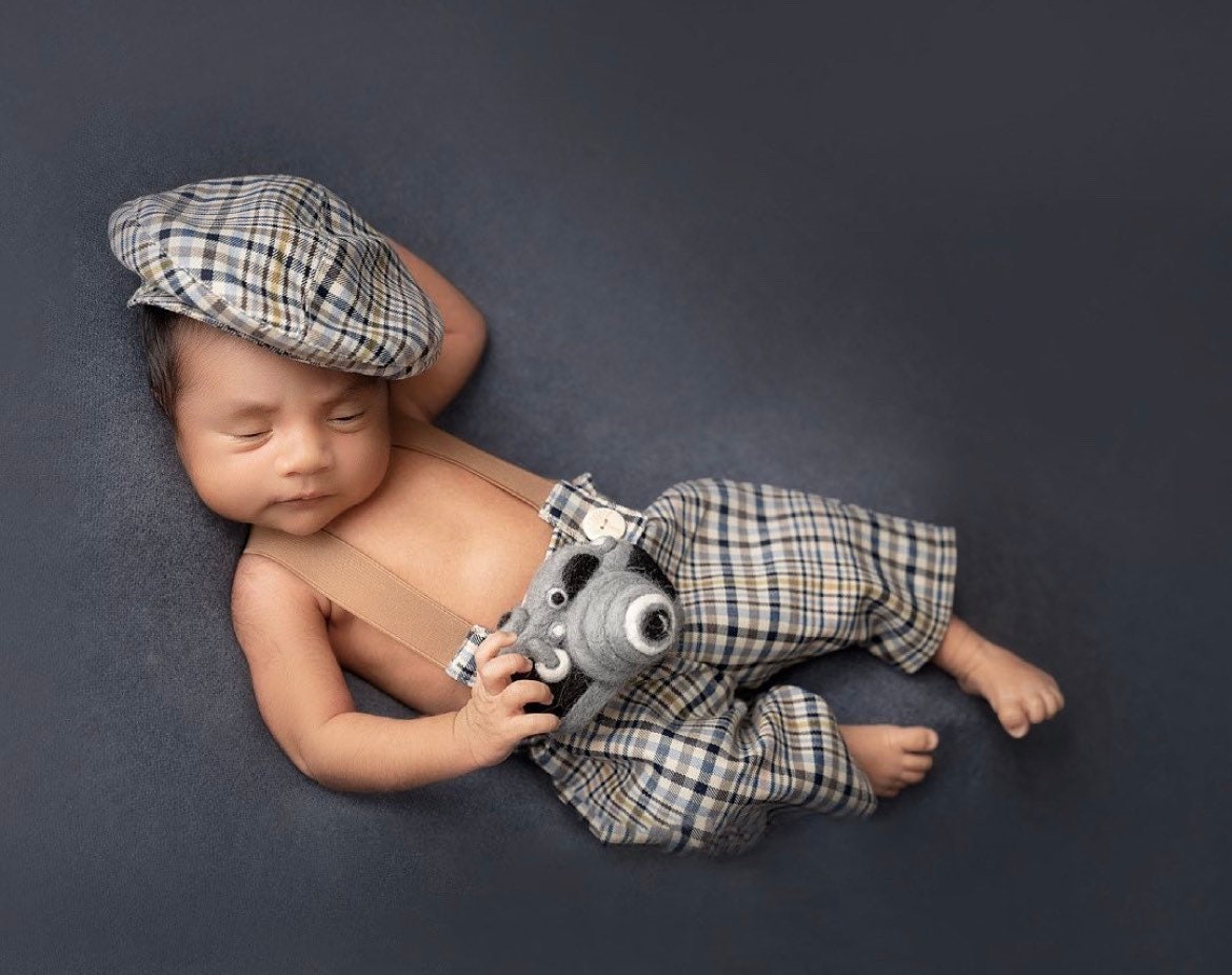 Hand-Felted Newborn Music Props Toy, Newborn Felted Microphone Toy,Needle Felted Camera Toy,Newborn Photography Props,Newborn Photo Camera