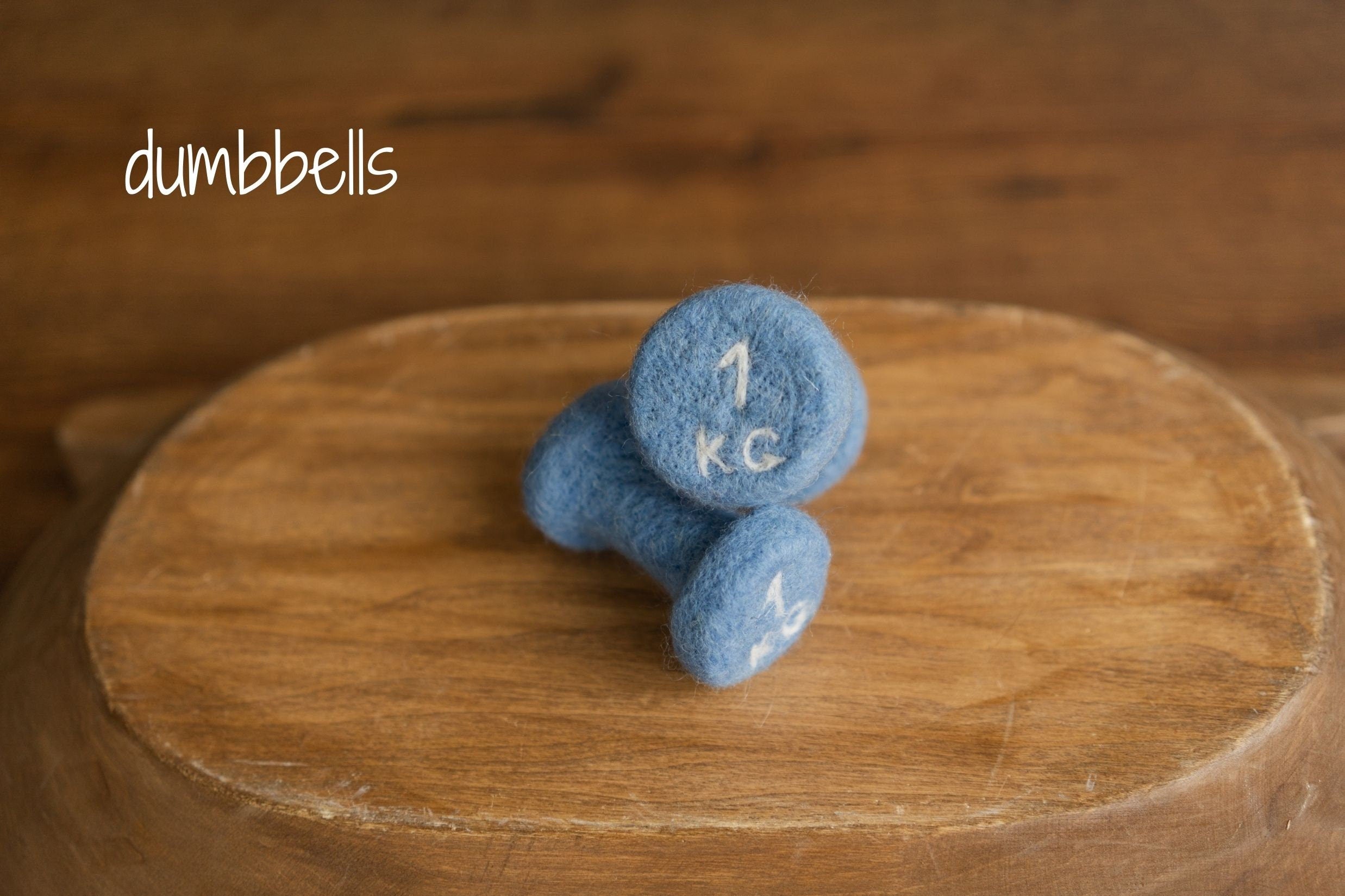 Felt Newborn Sports Props: Baby Dumbbell, Kettlebell and Barbell Toys for Newborn Photo Props