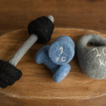 Felt Newborn Sports Props: Baby Dumbbell, Kettlebell and Barbell Toys for Newborn Photo Props