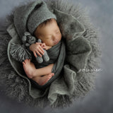 Newborn Knit Sleep Hat and Knit Bloomer for Newborn Photography Outfit, Newborn Sleep Hat, Newborn Diaper Cover, Newborn Knitted Outfit