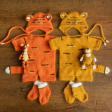 Tiger Newborn Knitted Outfit,Newborn Tiger Outfit,Newborn Photography props,Baby Tiger Costume,Newborn Felted Tiger Toy,Tiger Bonnet and Toy