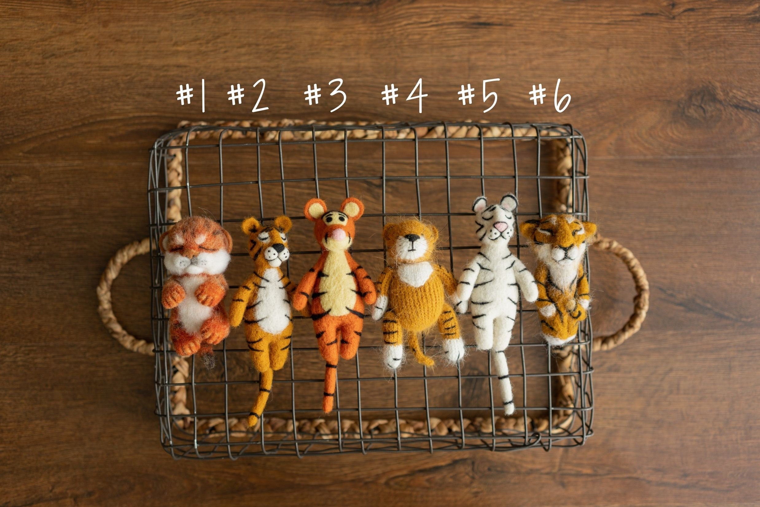 Tiger Newborn Felted Animal Toy for Photography, Newborn Felted Tiger Toy, Newborn Tiger Toy, Newborn Stuffed Animal, Chinese New Year Tiger