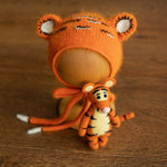 Tiger Newborn Felted Animal Toy for Photography, Newborn Felted Tiger Toy, Newborn Tiger Toy, Newborn Stuffed Animal, Chinese New Year Tiger