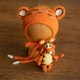 Tiger Newborn Felted Animal Toy for Photography, Newborn Felted Tiger Toy, Newborn Tiger Toy, Newborn Stuffed Animal, Chinese New Year Tiger