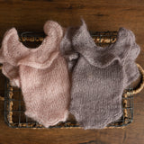 Newborn Frill Romper, Newborn Knitted Romper Girl, Newborn Knitted Outfit Girl, Newborn Photography props, Newborn Girl Coming Home Outfit