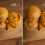 Newborn Knitted Wrap & Bonnet Prop Set, Newborn Knitted Outfit, Newborn Photography Props,Newborn Knitted Bonnet,Baby Props for Photography,