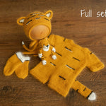 Tiger Newborn Knitted Outfit,Newborn Tiger Outfit,Newborn Photography props,Baby Tiger Costume,Newborn Felted Tiger Toy,Tiger Bonnet and Toy