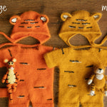 Tiger Newborn Knitted Outfit,Newborn Tiger Outfit,Newborn Photography props,Baby Tiger Costume,Newborn Felted Tiger Toy,Tiger Bonnet and Toy