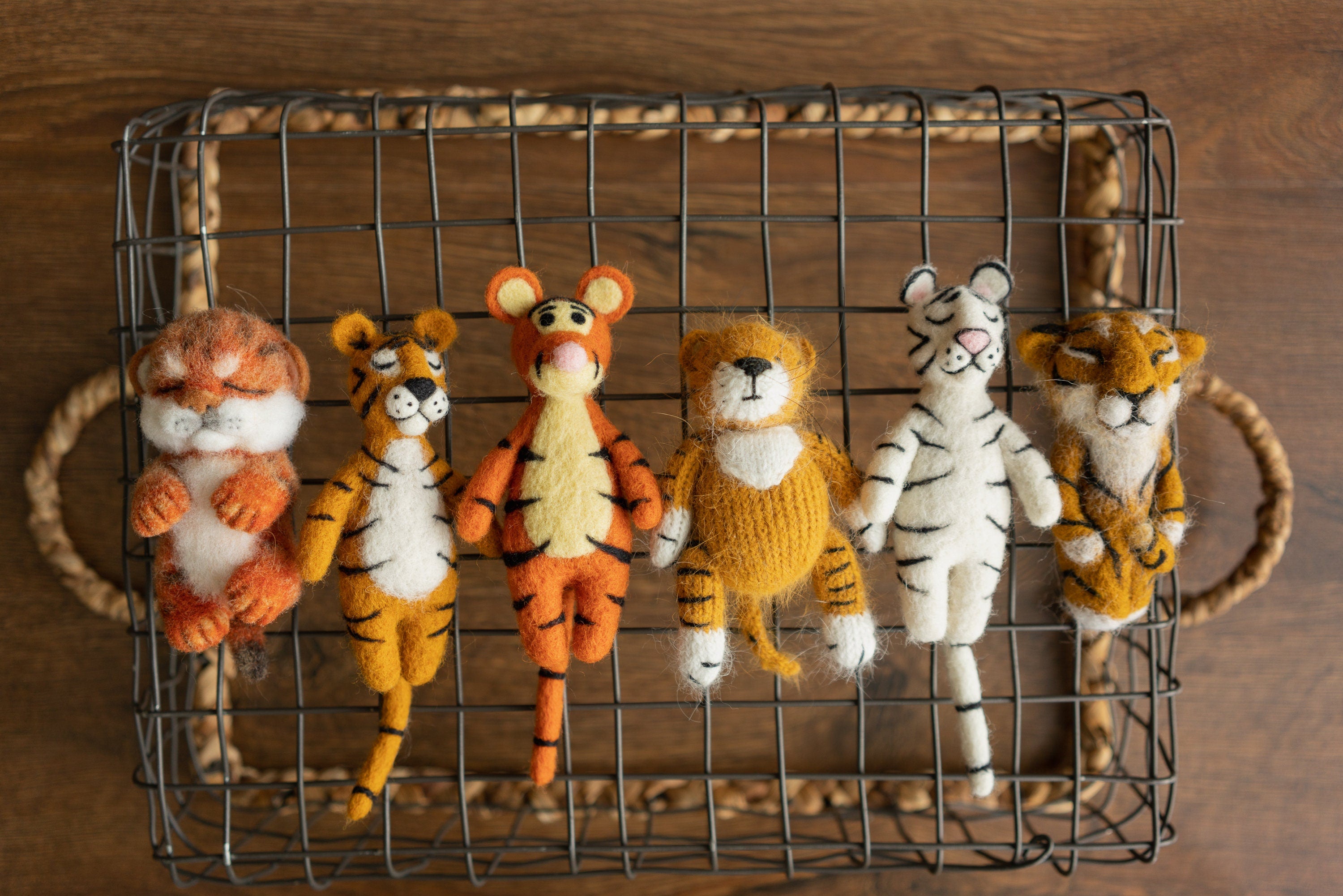 Tiger Newborn Felted Animal Toy for Photography, Newborn Felted Tiger Toy, Newborn Tiger Toy, Newborn Stuffed Animal, Chinese New Year Tiger