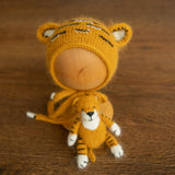 Tiger Newborn Felted Animal Toy for Photography, Newborn Felted Tiger Toy, Newborn Tiger Toy, Newborn Stuffed Animal, Chinese New Year Tiger