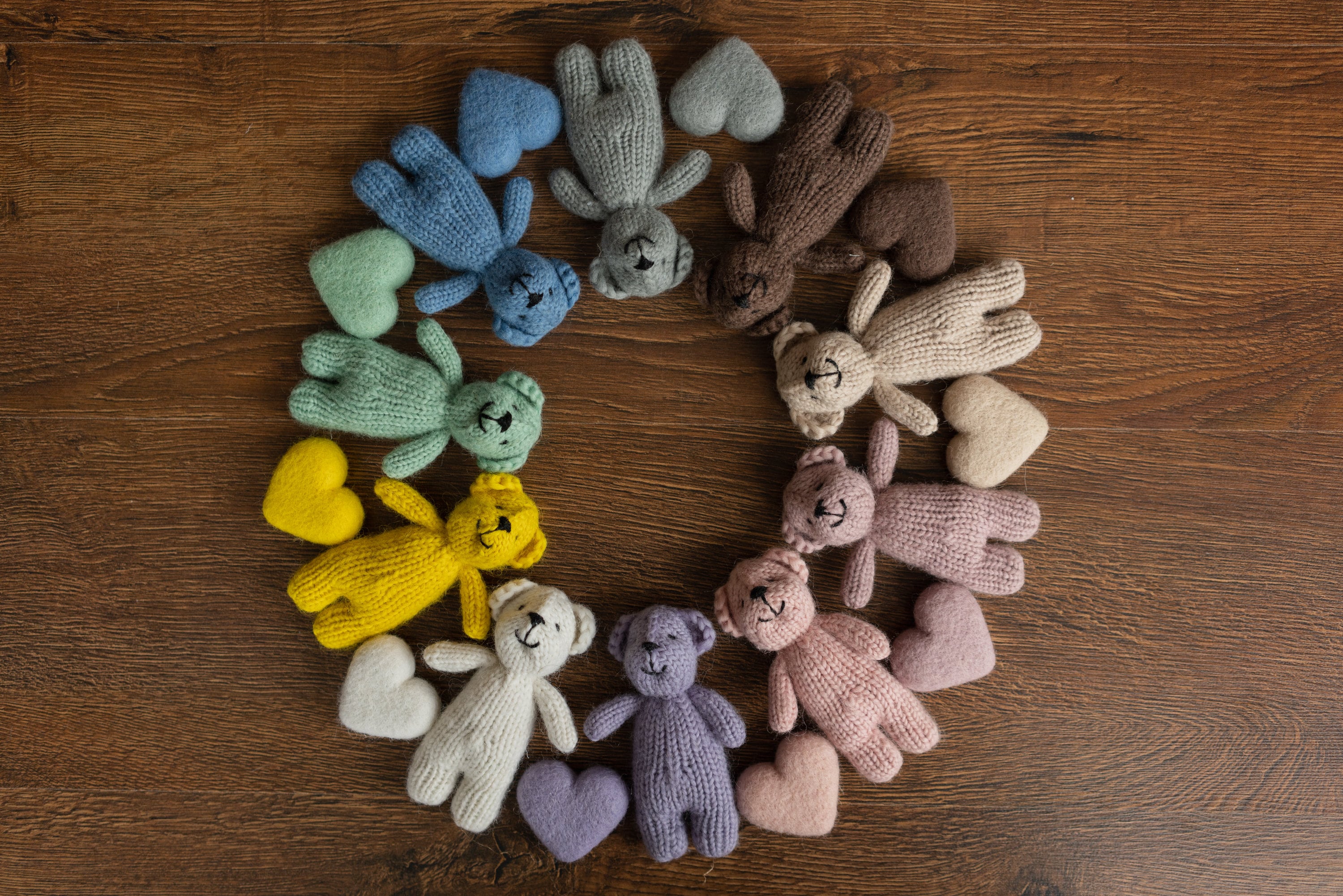 Merino wool Teddy Bear Toy for Newborn Photography,Newborn Knitted Teddy Bear Prop,Newborn Merino wool Blanket,Newborn props for photography