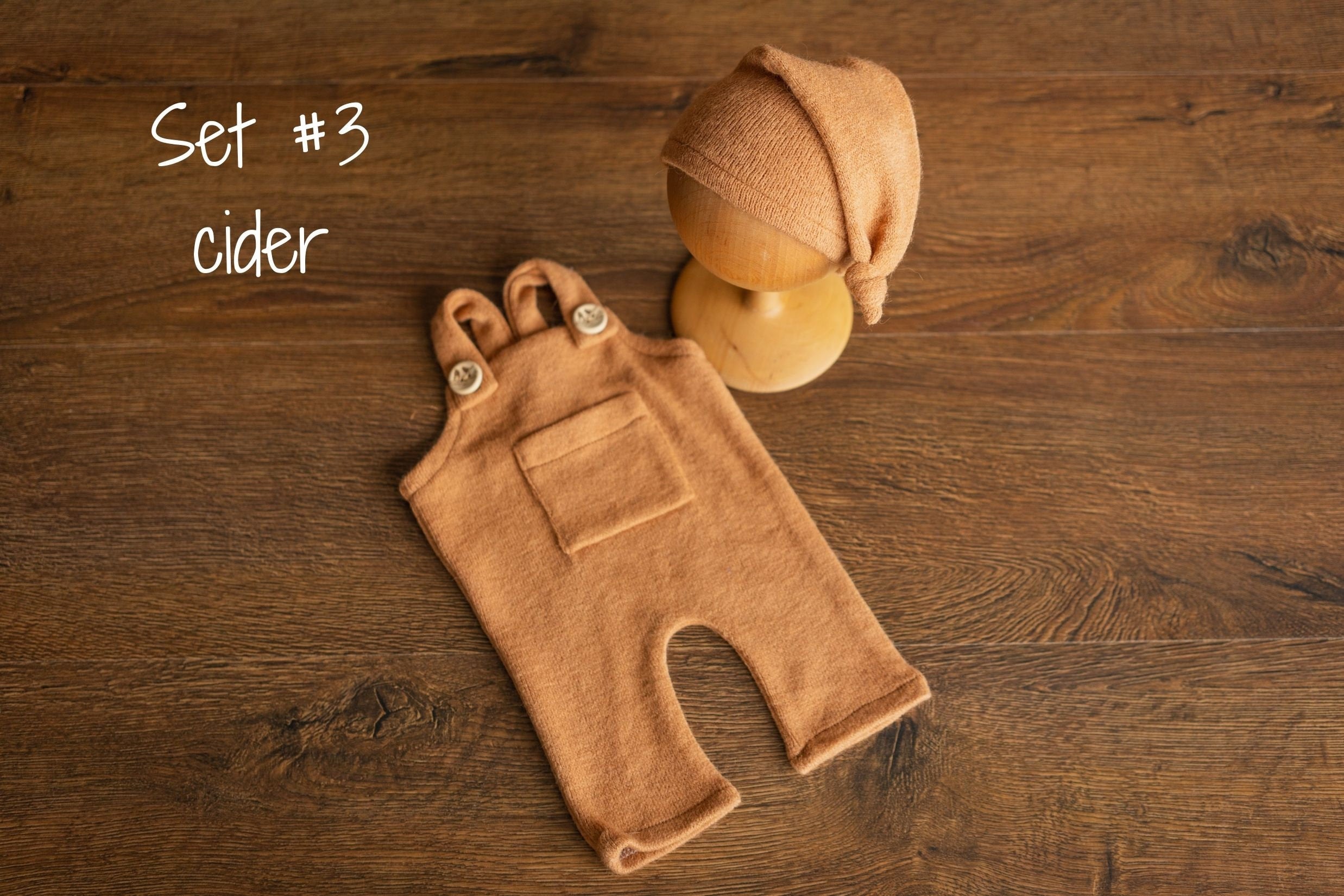 Soft Angora baby overall with matching sleep hat – newborn and sitter photography outfit