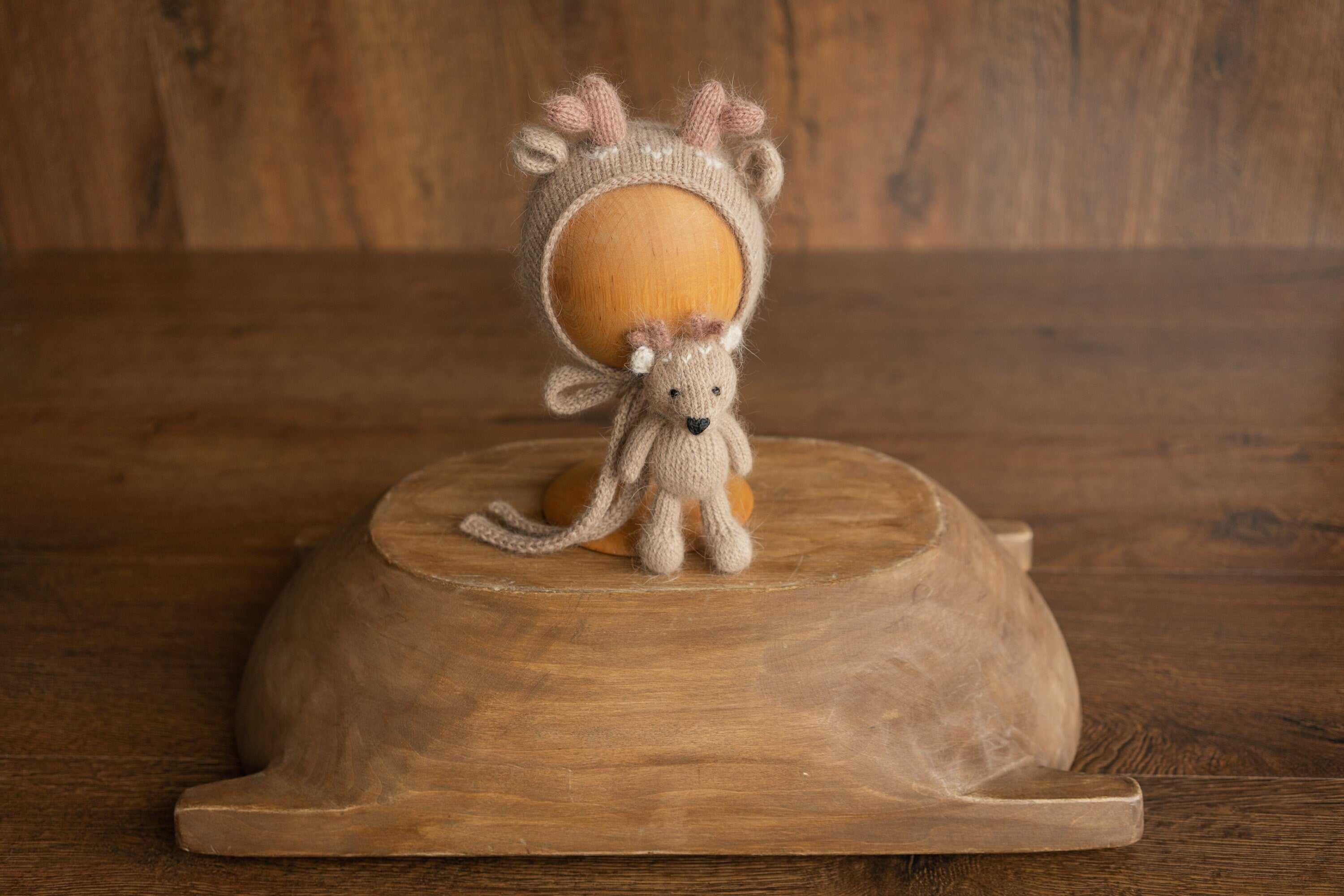 Newborn Deer Hat with Toy, Newborn Christmas Deer Outfit, Newborn Crochet Deer Hat, Newborn Photography Props, Newborn Knitted Outfit Xmas
