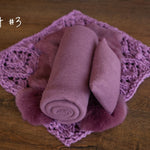 Newborn Plum Photography Props Set, Newborn Knitted Blanket, Newborn Posing Fabric, Newborn Fabric Backdrop Prop, Newborn Posing Pillow Prop