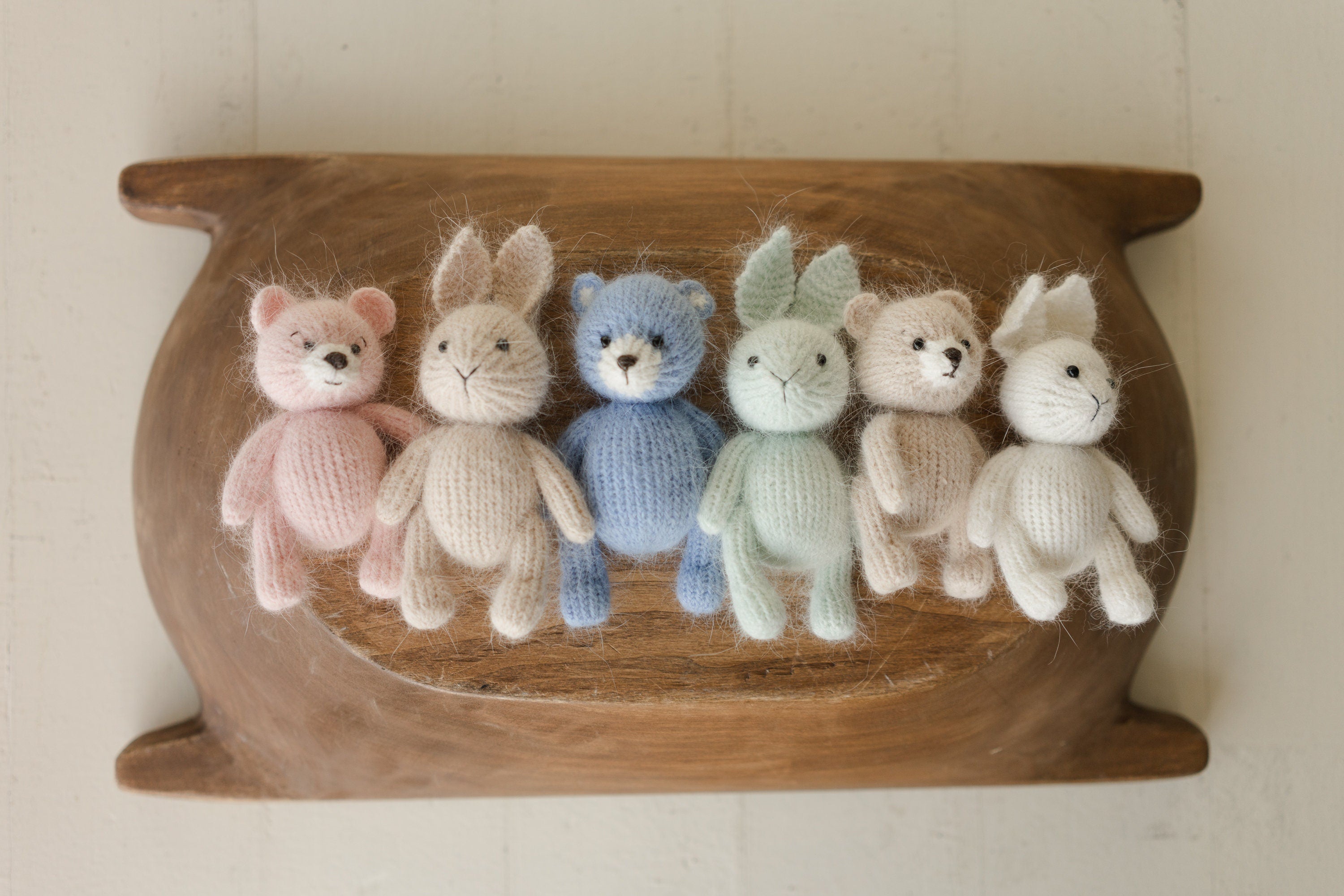 Newborn Knitted Bear Photography Props, Newborn Knit Rabbit Toy, Baby Bear Crochet Toy,Newborn Photography Prop, Knit Newborn Teddy Bear Toy