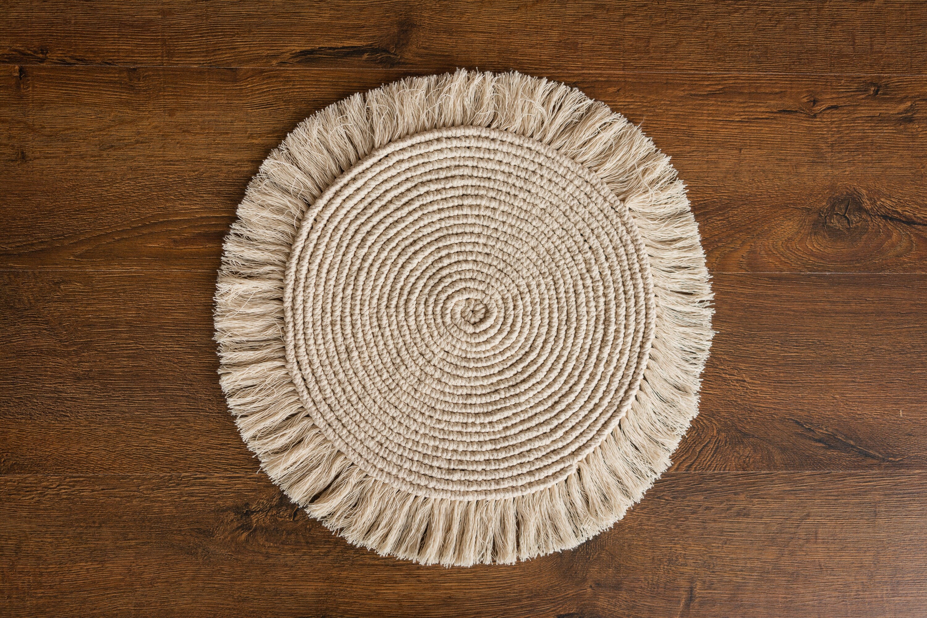 Round Macrame Newborn Rug, Newborn Photography props, Macrame Newborn Props, Newborn Knit Blanket, Natural Macrame Cord Mat Photo Prop