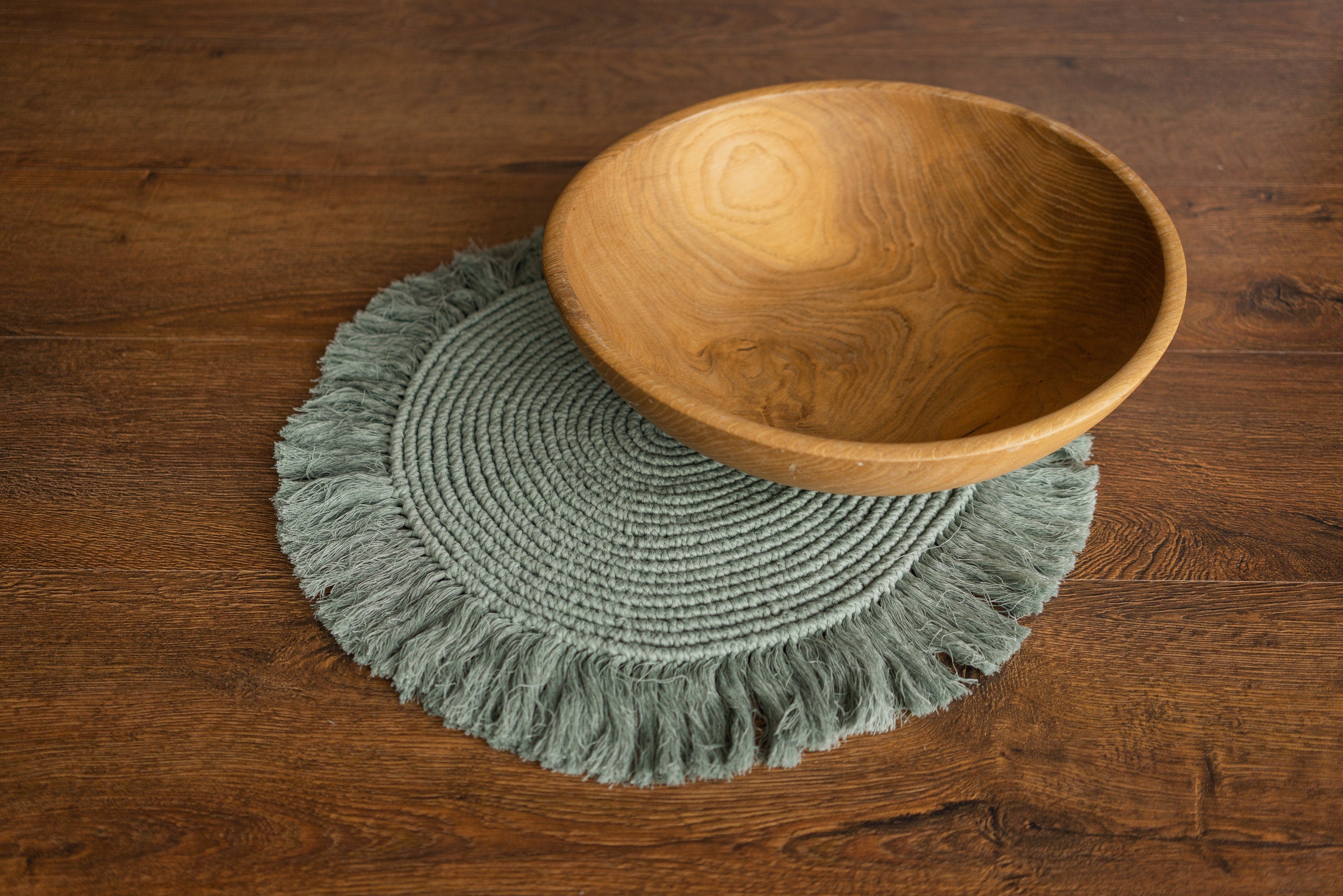 Sage Newborn Photography Props Set, Newborn Round Macrame Rug, Newborn Knitted Wrap and Bonnet, Newborn Fur Rug, Newborn Knitted Bonnet