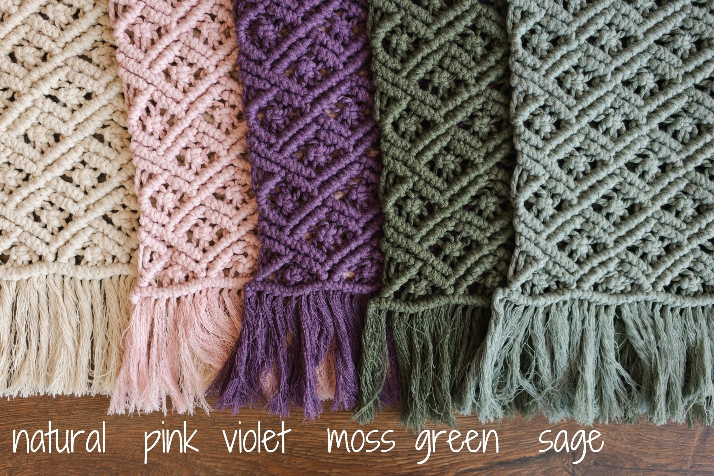 Boho macrame newborn props — matching pillow and placemat add natural texture, warmth, and timeless charm to newborn photo shoots.