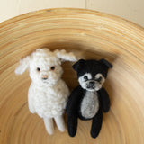 Small Felted Dog Toy for Photography, Custom Pet Figure, Felted Animals Toy,Felt Stuffed Dog, Puppy First Birthday,Newborn photography props