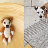 Small Felted Dog Toy for Photography, Custom Pet Figure, Felted Animals Toy,Felt Stuffed Dog, Puppy First Birthday,Newborn photography props