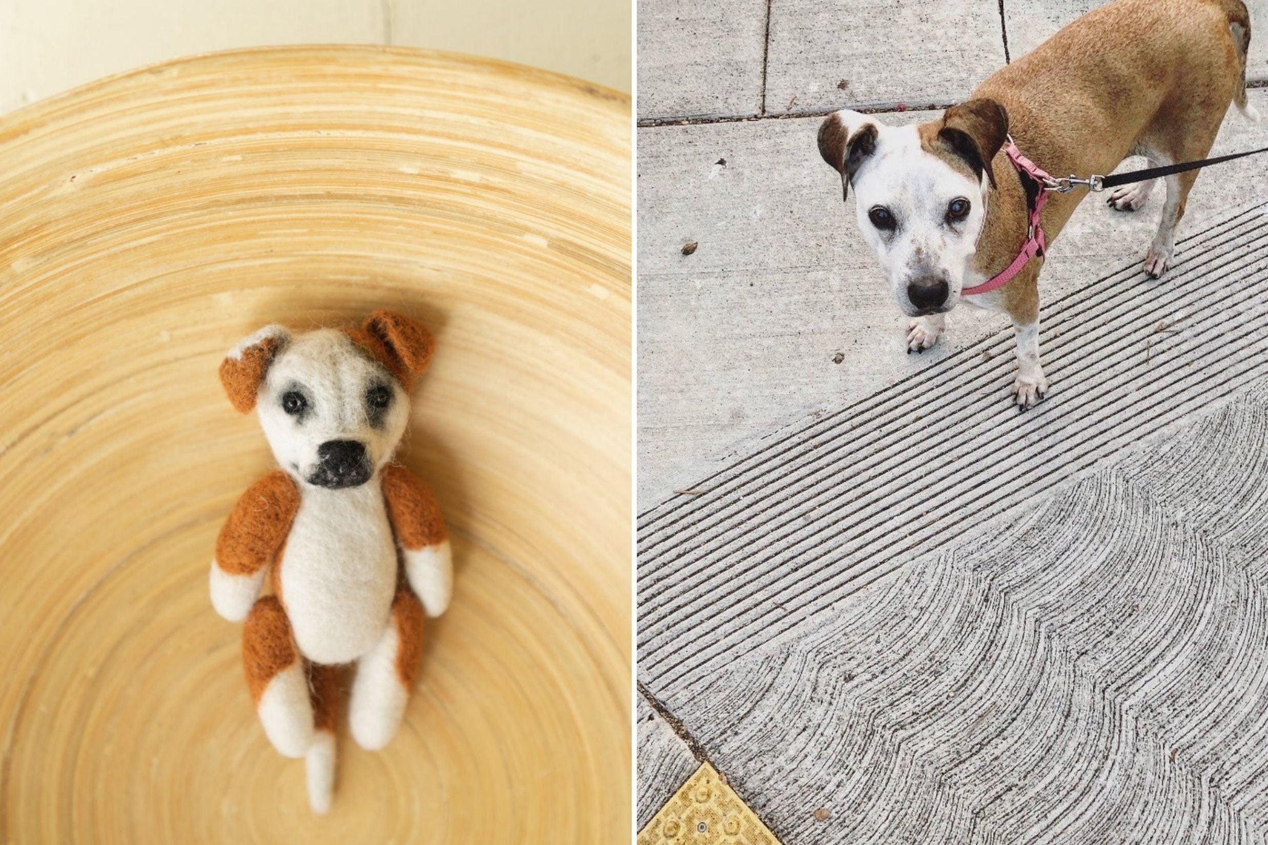 Small Felted Dog Toy for Photography, Custom Pet Figure, Felted Animals Toy,Felt Stuffed Dog, Puppy First Birthday,Newborn photography props