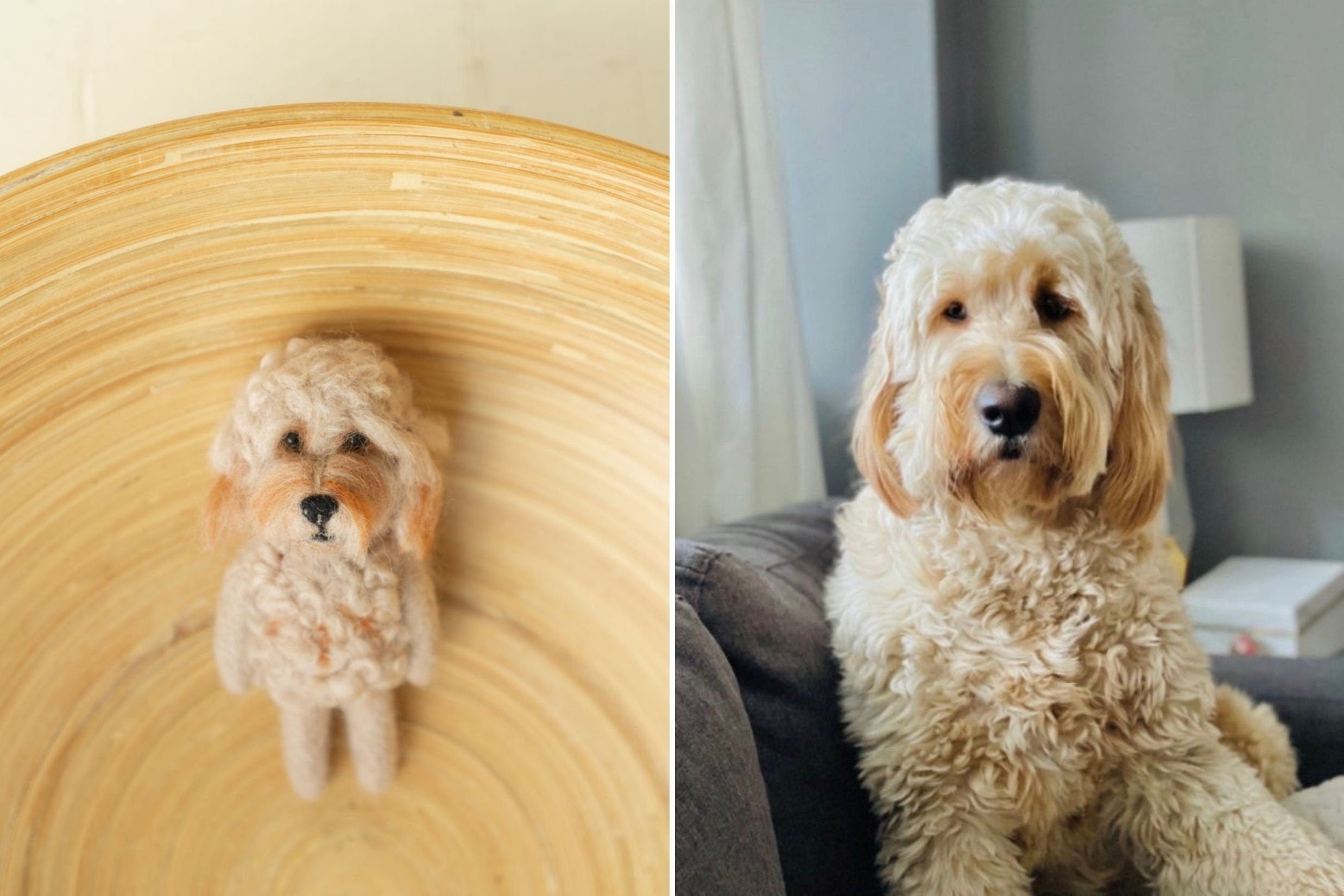 Small Felted Dog Toy for Photography, Custom Pet Figure, Felted Animals Toy,Felt Stuffed Dog, Puppy First Birthday,Newborn photography props