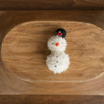 Fluffy Knitted Snowman Outfit with Toy: Newborn Christmas Photography Prop
