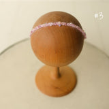 Colorful Newborn Beaded Headband Girl, Newborn Headband for Photography, Newborn Tieback, Newborn Girl Headband, Newborn photography props