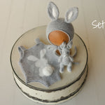 Newborn Bunny Outfit, Newborn Knitted Outfit, Newborn Bunny Hat Knitted, Newborn Photography Props, Newborn Rabbit Outfit, Newborn Bunny Toy