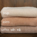 Fluffy wool newborn photography backdrop with matching pillow