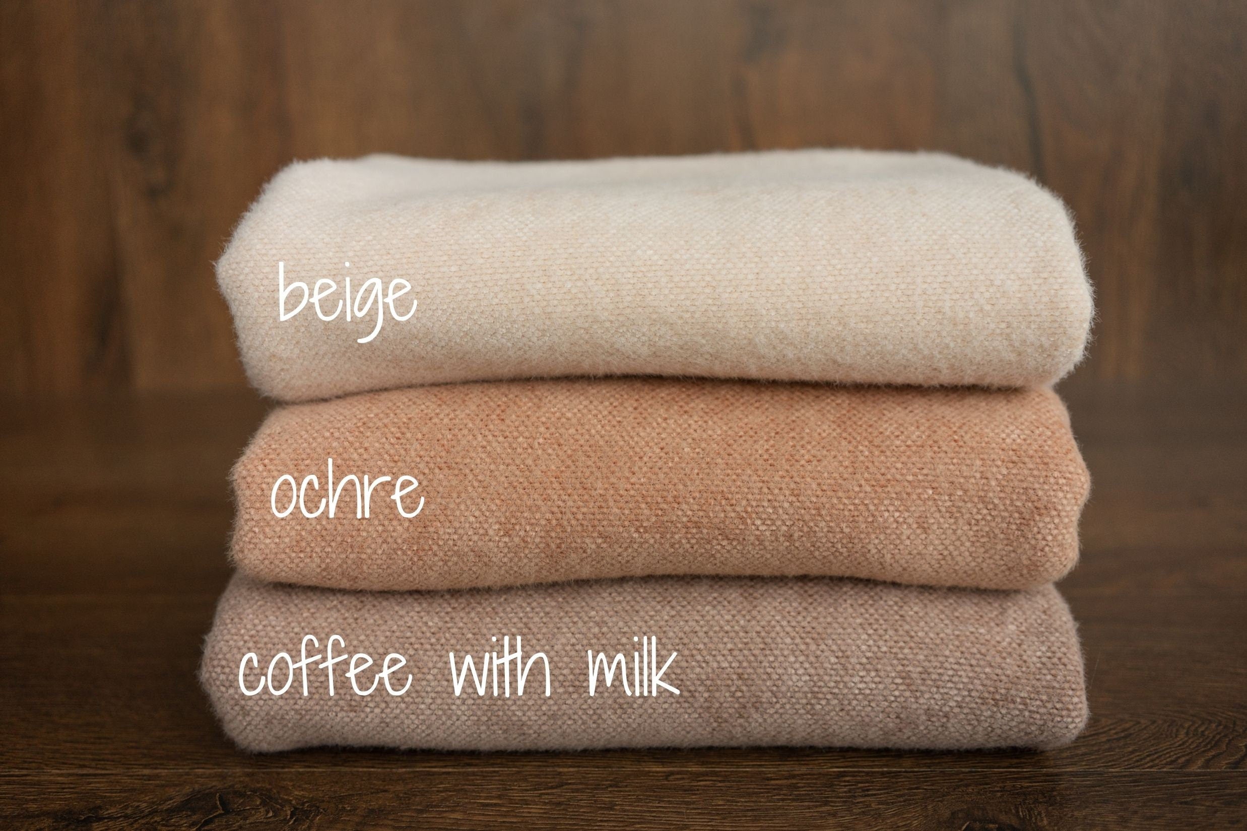 Fluffy wool newborn photography backdrop with matching pillow