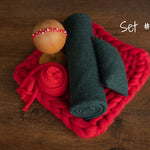 Christmas Newborn Photography Props, Newborn Merino Wool Blanket, Newborn Posing Pillow, Newborn Christmas Outfit, Newborn Fabric Backdrop