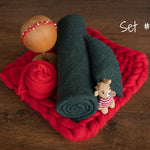 Christmas Newborn Photography Props, Newborn Merino Wool Blanket, Newborn Posing Pillow, Newborn Christmas Outfit, Newborn Fabric Backdrop